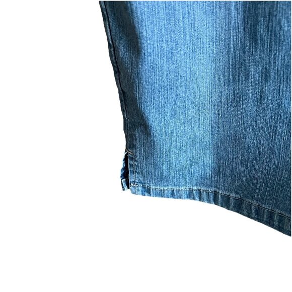 Womens Gloria Vanderbilt Capri Denim Jeans Light Wash Size 6 Meas 26x20 Slits - Picture 4 of 14